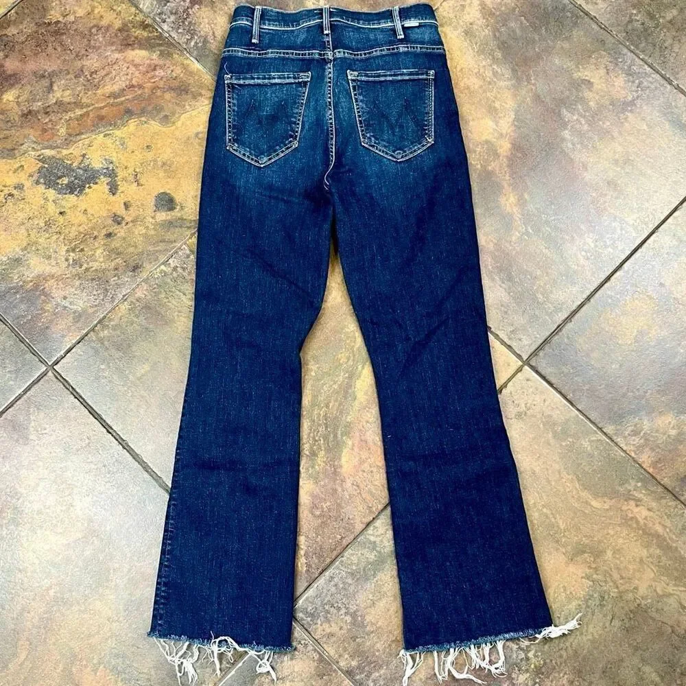 Mother The Hustler Ankle Fray Distressed Denim Jean 26